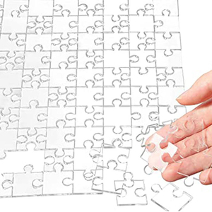 Rõ ràng Acrylic ghép hình câu đố cho người lớn độc đáo sai cạnh khó khăn nhất câu đố với sinh thái thân thiện tính năng Trắng Voi Quà Tặng - Product Image 5