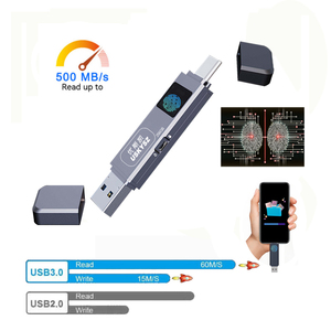 指纹加密固态usb存储器128gb usb存储器3.0生物识别信息安全记忆棒usb - Product Image 5