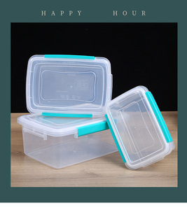 PP透明保鲜盒长方形带盖扣加厚透明塑料收纳盒食品盒 - Product Image 4