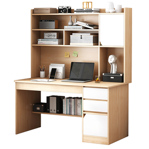 Escritorio de ordenador de escritorio para el hogar, estantería de oficina simple integrada con combinación de estantería, dormitorio, escritorio de escritura para estudiantes - Product Image 6