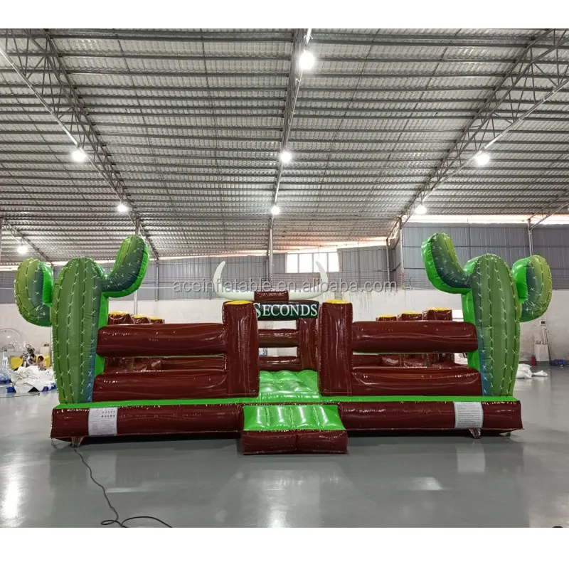 Juegos mecánico de parque de diversión mecánico Rodeo Toro máquina colchón inflable paseo juegos adultos toro mecánico