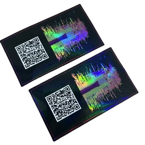 印刷セキュリティラベルシリアル番号包装ラベルホログラム偽造ステッカーQrコードスクラッチ - Product Image 1