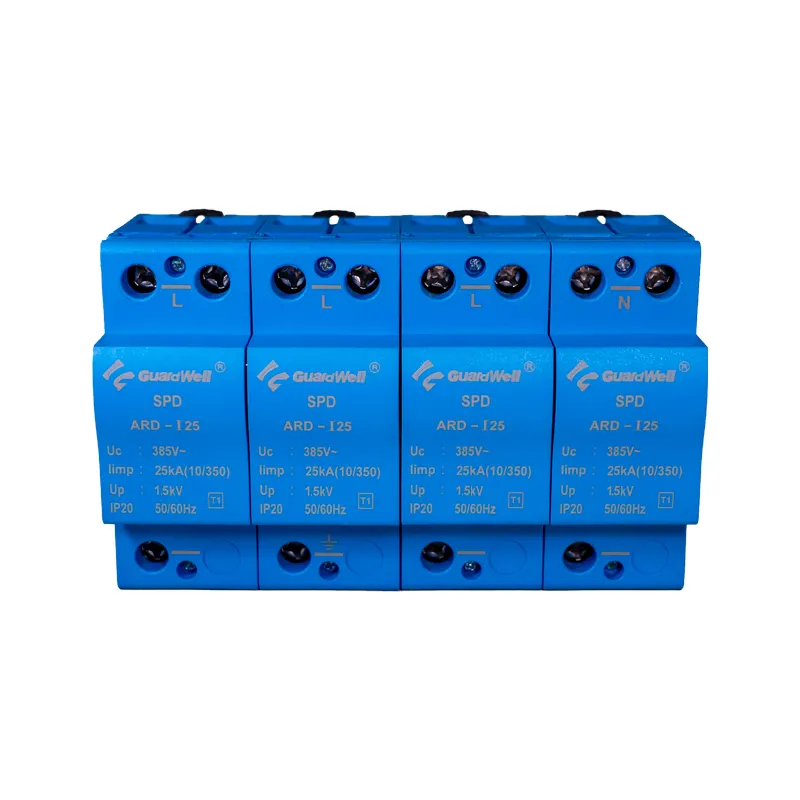 جهاز حماية من اندفاع التيار المتردد GuardWell ARD-I25-4p 220V جهاز حماية 25KA 1.5KV 385V IP20