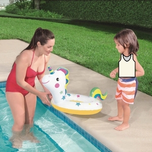 PVC Inflatable Round <strong>Unicorn</strong> <strong>Float</strong> Animals with Opening 78*54*50 CM for Kids Swimming <strong>Pool</strong> <strong>Float</strong> - Product Image 6