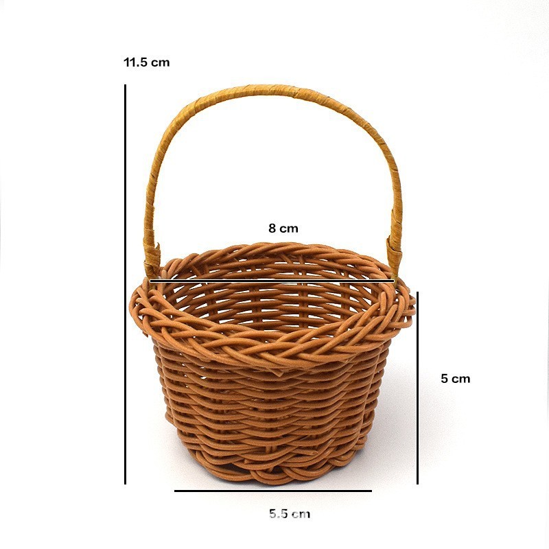 Brown D8*H11 cm PP Rattan