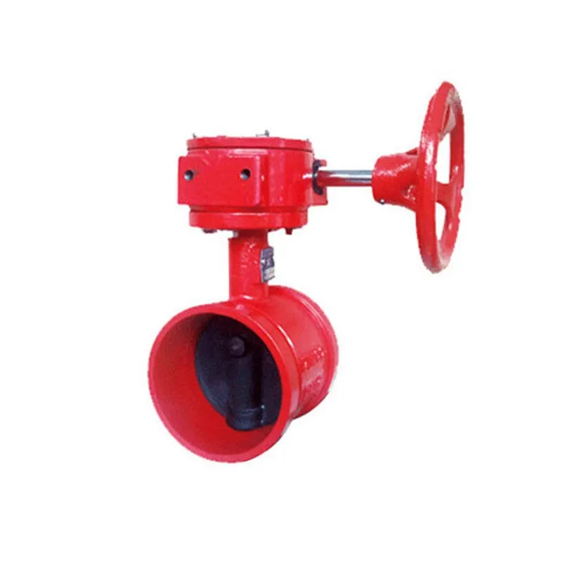 China low price Water oil gas Double flange ductile iron grooved end butterfly valve