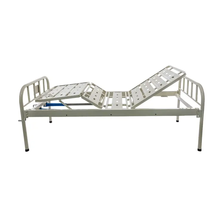 Cama de metal para crianças com baixo custo, cama paciente manual de metal com 2 manivelas usado em hospital ward