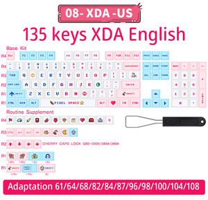 140 tuşları peynir kedi Matcha PBT klavye tuş XDA profil İspanyolca rusça japon kore Keycaps için özel mekanik klavye Keycaps - Product Image 6