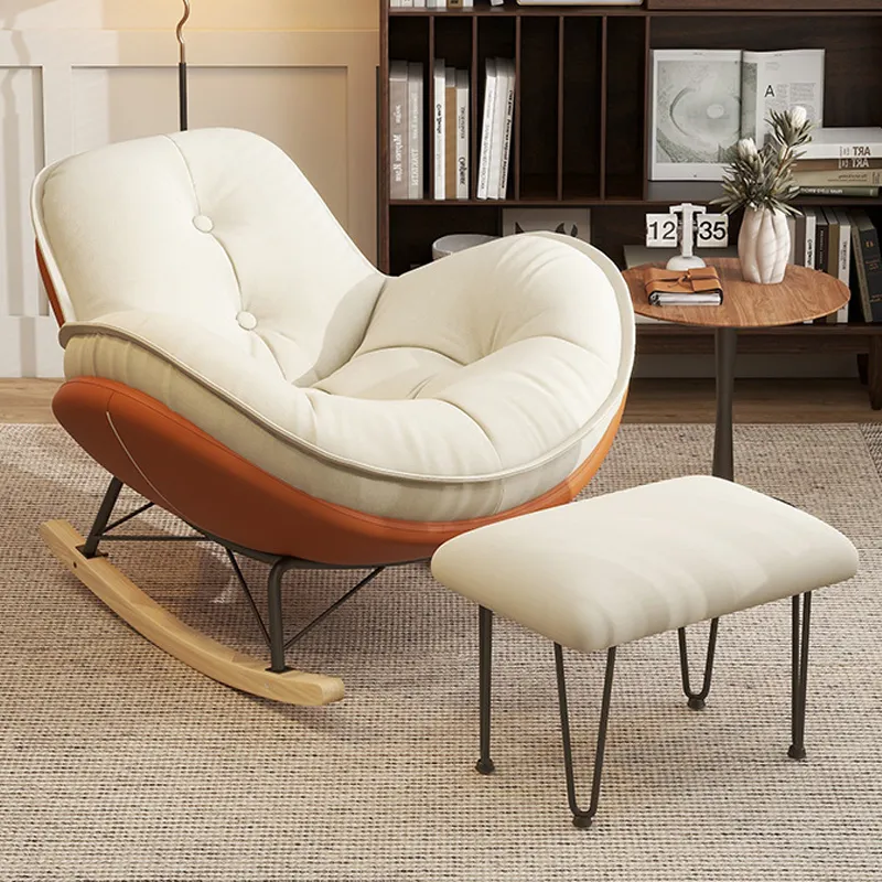 Luxusofa aus Samt Leder Schaukel nordischer Hotelstuhl Couch Holz-Eierdoppel modern geteilt Zuhause Wohnzimmer Sofa-Set Möbel