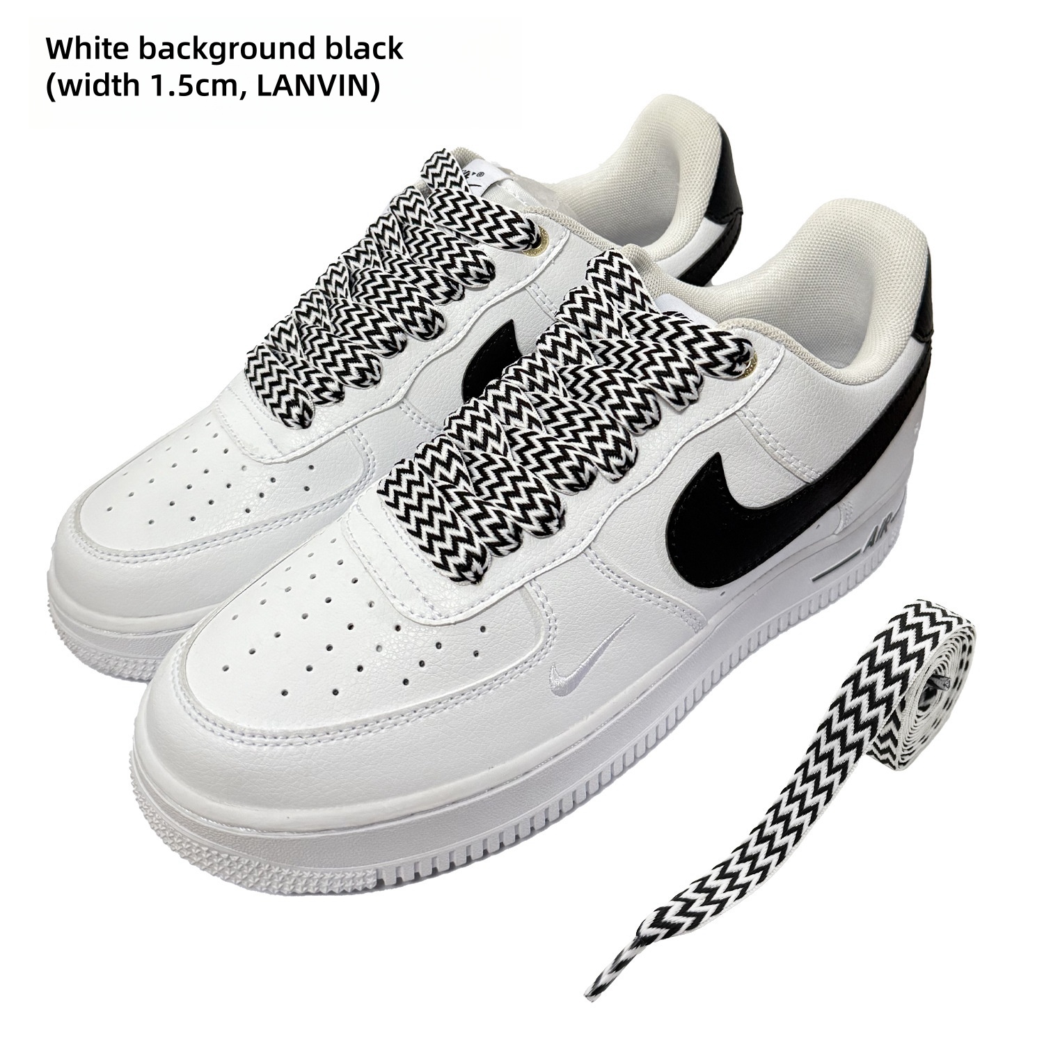 White background black (width 1.5cm, LANVIN)