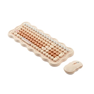 Múltiples colores lindos botones redondos Office 2,4G teclado inalámbrico y ratón Combos Girls Keyboard mouse set para computadoras portátiles - Product Image 2