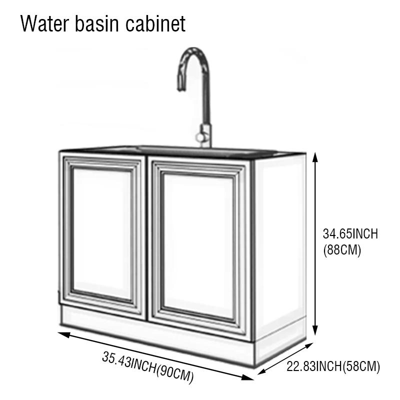 88*90*58 cm Mobile lavabo