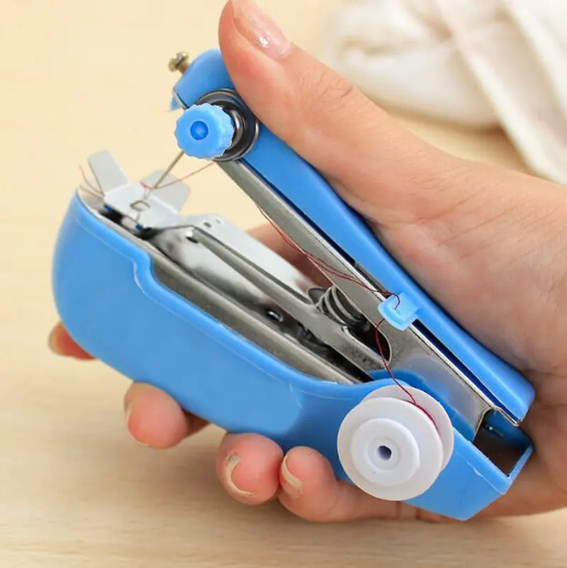 Machine à coudre Portable Mini manuel pratique couture outils sans fil point coudre vêtements tissu électrique Machine à coudre ménage
