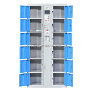 Montieren Sie den Außenbereich Supermarkt Barcode Metall Gesichts erkennung Speicher Schließfach Smart Office Building 12 Boxen PIN-Code Innen - Product Image 5
