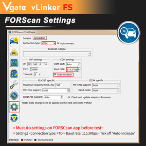 Programmier kabel Vgate vLinker FS Für Ford FORScan Elm327 USB HS MS CAN OBD2 Scanner-Diagnose tools