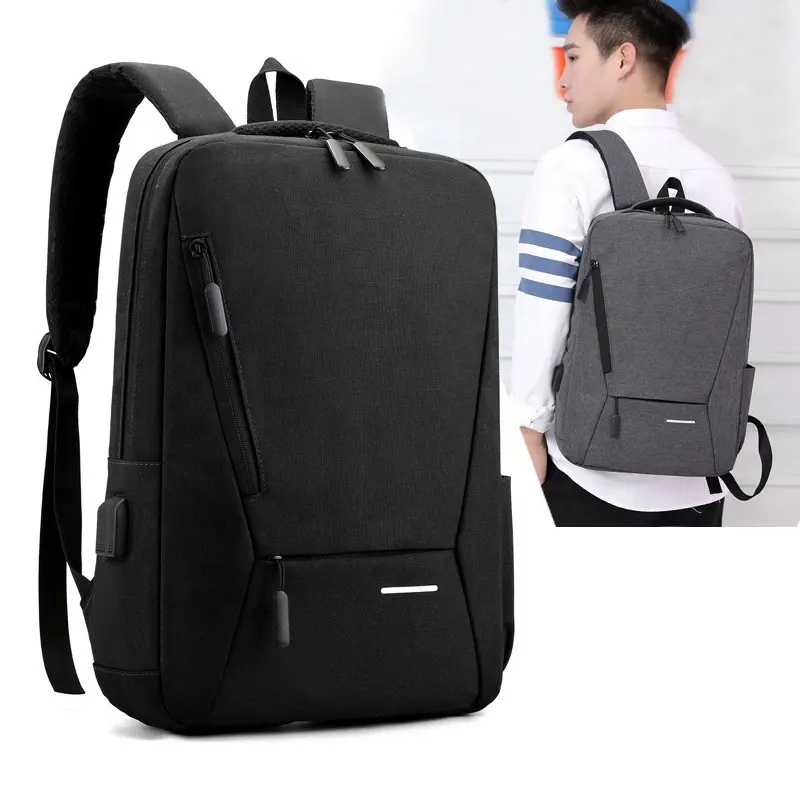 Mochila para ordenador portátil con puerto de carga usb, resistente al agua, antirrobo, fabricante ABS, negra