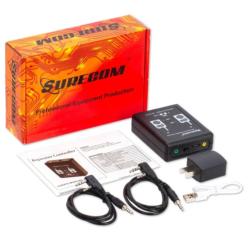 Surecom SR-629 multi-funzione Duplex ripetitore Controller per Walkie talkie portatile bidirezionale Radio Cross Band relè Box