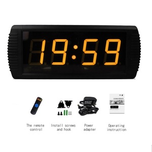 Logo personalizzato giallo cifre Display 3 pollici elettronico Count up cronometro orologio da parete multifunzione digitale LED conto alla rovescia Timer - Product Image 3