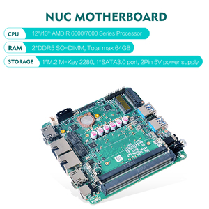 Scheda madre 2024 braccio A-M-D 6000/7000 CPU Win11/Linux OS DDR5 Max 64GB 2LAN 1 * RS232 1 * PCIe4.0 Mini PC incorporato scheda madre Nuc - Product Image 6