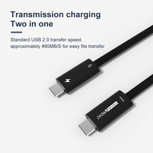 1M Thunderbolt 5 çift tip C veri kablosu 40Gbps USB-C monitör kablosu ile 5K Video 100W PD100 5A HD koruyucu kombinasyonu - Product Image 2