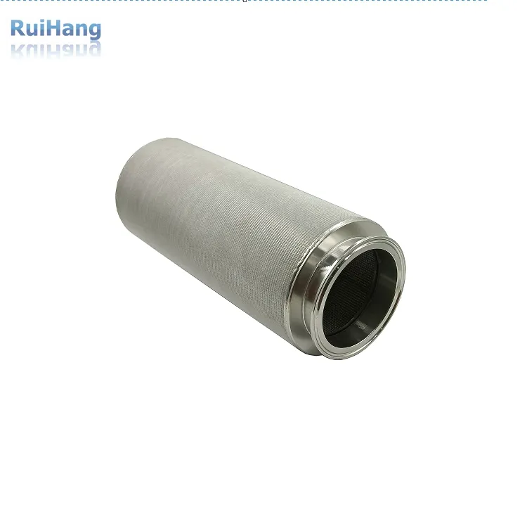 Tubo filtrante metallico a rete metallica multistrato sinterizzato in 316 inossidabile personalizzato