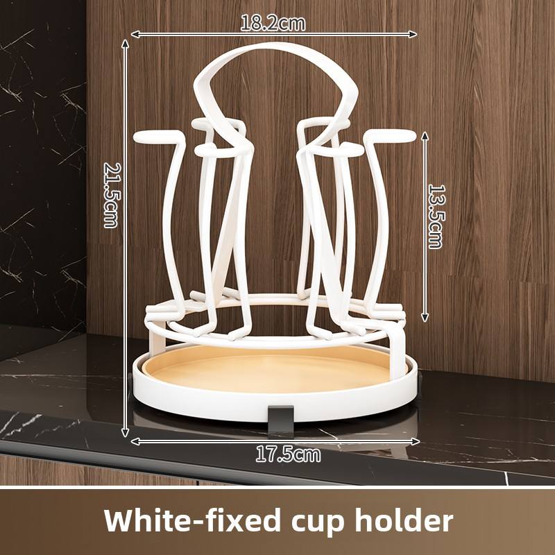 Blanc-Porte-gobelet fixe