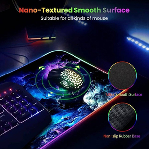 High Quality RGB LED Lighting Gaming <strong>Mouse</strong> Pad Office <strong>Keyboard</strong> Customizable Glowing Mousepad - Product Image 3