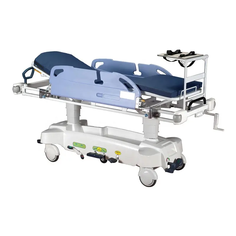 Hospital Equipment Stainless Steel Adjustable Patient Transfer Stretcher Cart Emergency Delivery Bed