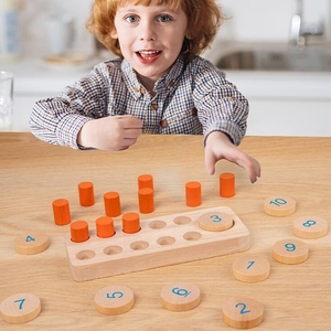 幼儿数学游戏1-10数字认知匹配木制计数板 - Product Image 6