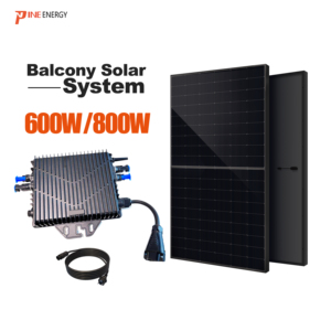 Kit de sistema Solar MPPT de microinversor conectado a la red IP67 de 600W/800W de alta calidad con controlador de iones de litio PWM de balcón europeo - Product Image 1