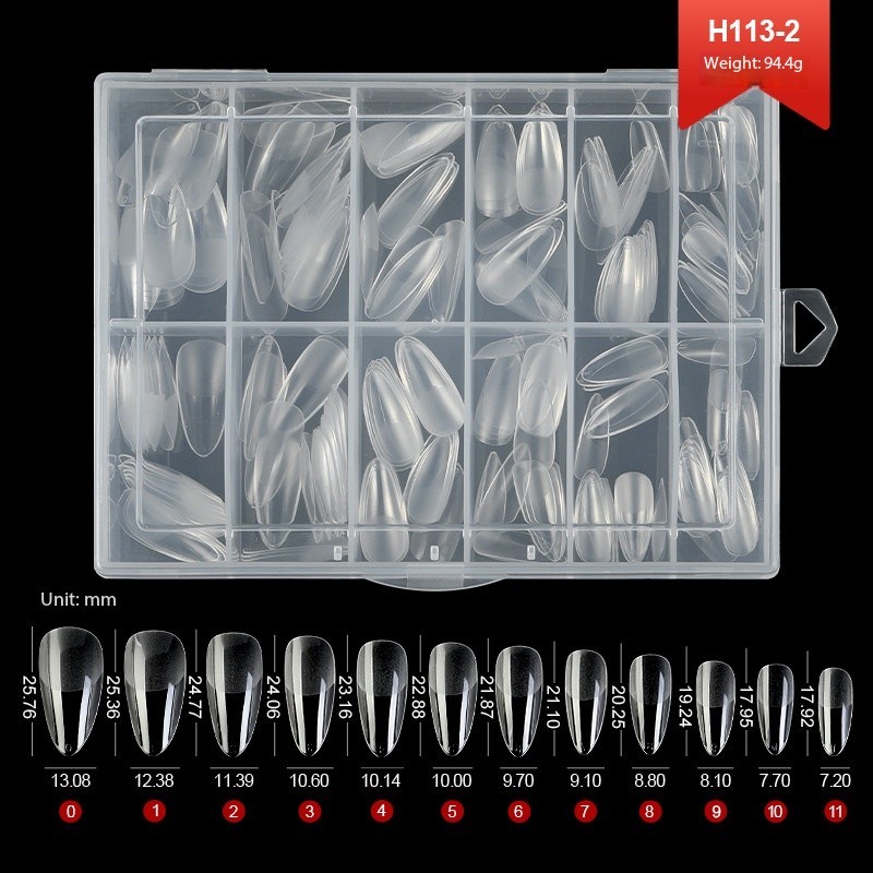 240PCS semi-frosted nail tips 02#