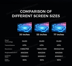 30-дюймовый прозрачный OLED рекламный экран для Витрины Магазина, ювелирный шкаф, анимация - Product Image 6