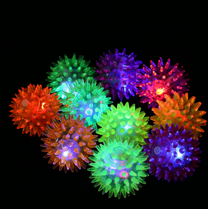 Pet Flashing Bouncy Ball <strong>Toy</strong> Cats and Dogs <strong>Squeeky</strong> <strong>Toy</strong> Random Color Spike Ball Pet <strong>Toy</strong> - Product Image 4