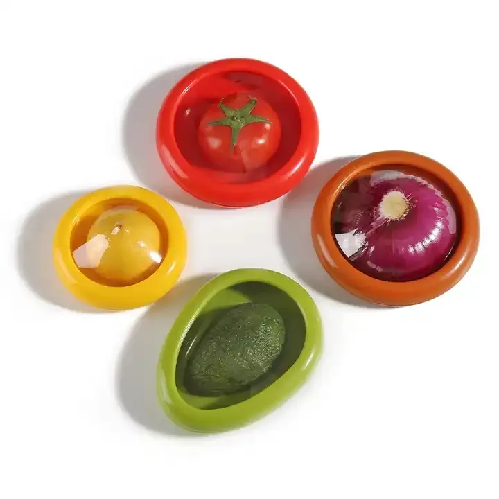 XH nouveau design 4 Pack fruits et légumes stockage conteneur ensemble boîte de stockage des aliments conservation des fruits joint couverture