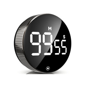 Large <strong>LED</strong> Display Rotatable Countdown Magnetic Cooking <strong>Timer</strong> Round Black Digital Kitchen <strong>Timer</strong> - Product Image 1