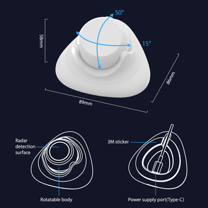 <strong>Zigbee</strong> Motion Detection Smart Radar Human Body Occupancy Detector Tuya Human Presence <strong>Sensor</strong> with App Remote <strong>Control</strong> - Product Image 6
