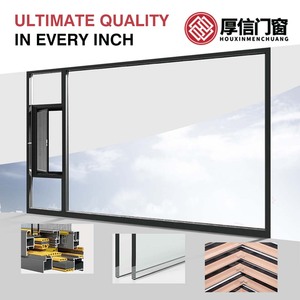 Daire pencereleri güvenlik ekranı alüminyum 3 parça sistemi sürgülü pencere - Product Image 6
