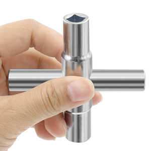4 yollu eşik horoz anahtar kaplama çelik su tuşları ile 4 yollu yardımcı gaz sayacı tuşları musluk anahtarı aleti açılış ve kapanış için Spigots - Product Image 5
