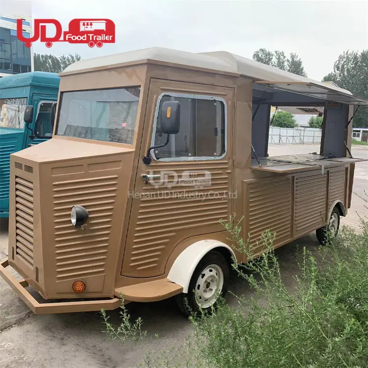 Vermietung Food Truck Elektro Vintage Food Bus Mobiles Restaurant Catering Burger Kaffee Van Eis Mobile Food Car zum Verkauf USA