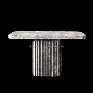 Dougbuild đá cá tính tùy chỉnh thiết kế flutted chân cơ sở hiện đại phong cách grey đá Philippines đá cẩm thạch bảng - Product Image 6