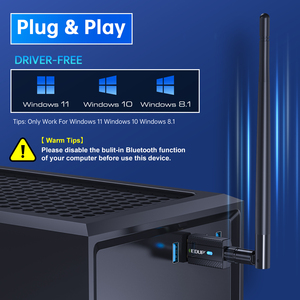 适用于PC 2合1的EDUP EP-B3552Plus 200米USB Wifi蓝牙5.3适配器支持同时连接到多个设备 - Product Image 2