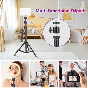 RGB Photography Video Lighting Studio <strong>Lights</strong> with Adjustable Tripod Stand for Video Recording Live Streaming Make up Vlogging - Product Image 2