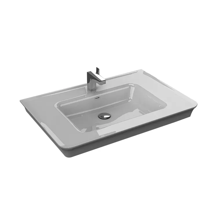 Modern stil yüksek kaliteli banyo yüksek son dekorasyon dikdörtgen el yapımı seramik lavabo