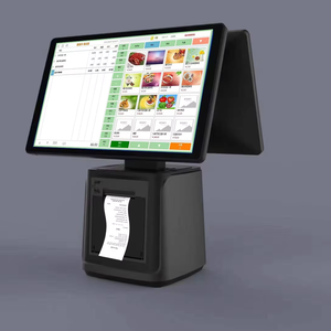 H02 GMS google Play Android/windows 15,6 "двухэкранная сенсорная POS машина все-в-одном, сенсорные экраны, кассовый аппарат в точке продажи - Product Image 1