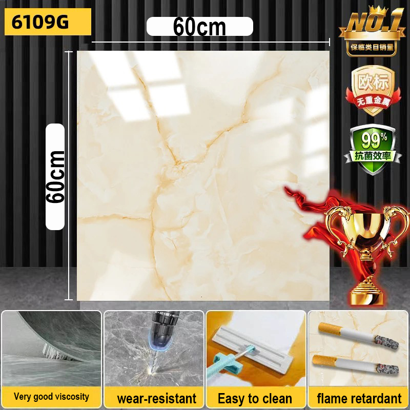 Suelo autoadhesivo del Pvc-05, alto lustre, tamaño los 60*60cm
