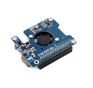 High Power over Ethernet HAT-Entwicklungs platine für Raspberry Pi 5 Unterstützt 802.3af/at mit integriertem Lüfter - Product Image 1