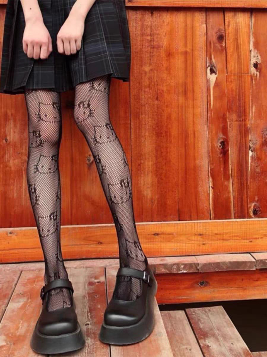 Kt cat fishnet stockings black