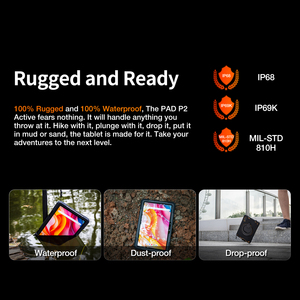 แท็บเล็ต AGM PAD P2 ระบบปฏิบัติการ <span class=keywords><strong>Android</strong></span> 14 หน่วยความจำ 16GB (8+8) + 256GB แบตเตอรี่ 8000mAh ชิปเซ็ต Heliol G99 กล้อง 50MP รองรับซิมคู่ 4G แท็บเล็ตพันธุ์ทนทาน - Product Image 3