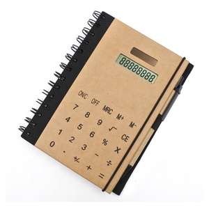 Promozionale logo 8 cifre solare elettronico notepad calcolatrice con la penna calcolatrice notebook - Product Image 2
