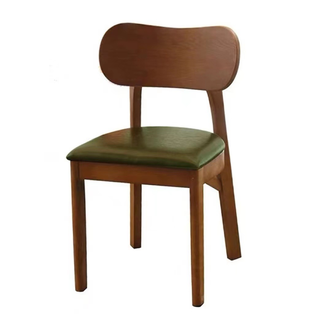 Solid wood chair (dark green)